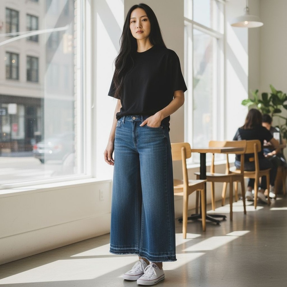 Wide Leg Crop Jeans by C. Est. 1946 Denim